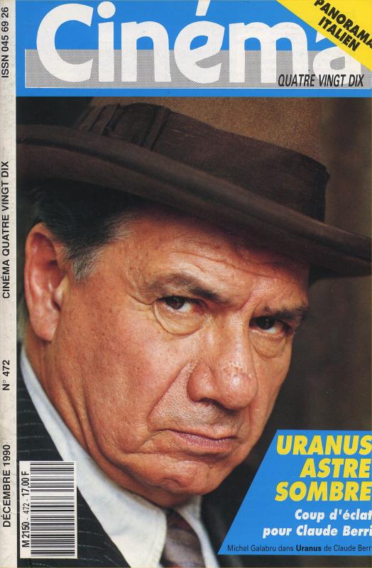 CINEMA (50s-90s Fr) magazine side cover Issue 472  1990