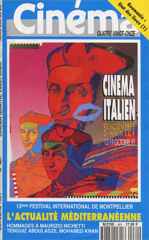 CINEMA (50s-90s Fr) magazine side cover Issue 481  1991