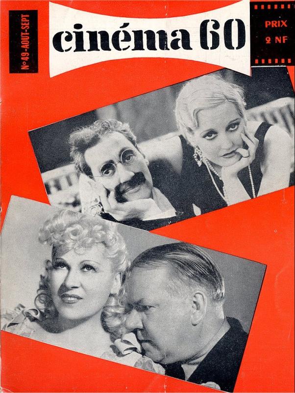 CINEMA (50s-90s Fr) magazine side cover Issue 49  1960