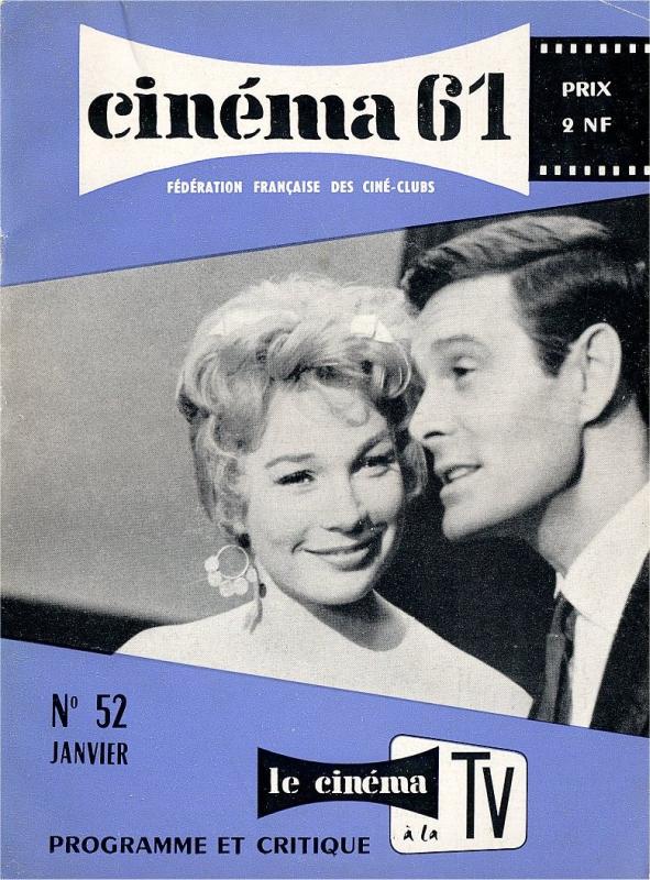 CINEMA (50s-90s Fr) magazine side cover Issue 52  1961