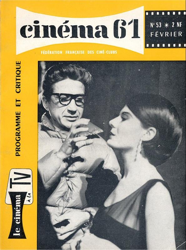 CINEMA (50s-90s Fr) magazine side cover Issue 53  1961