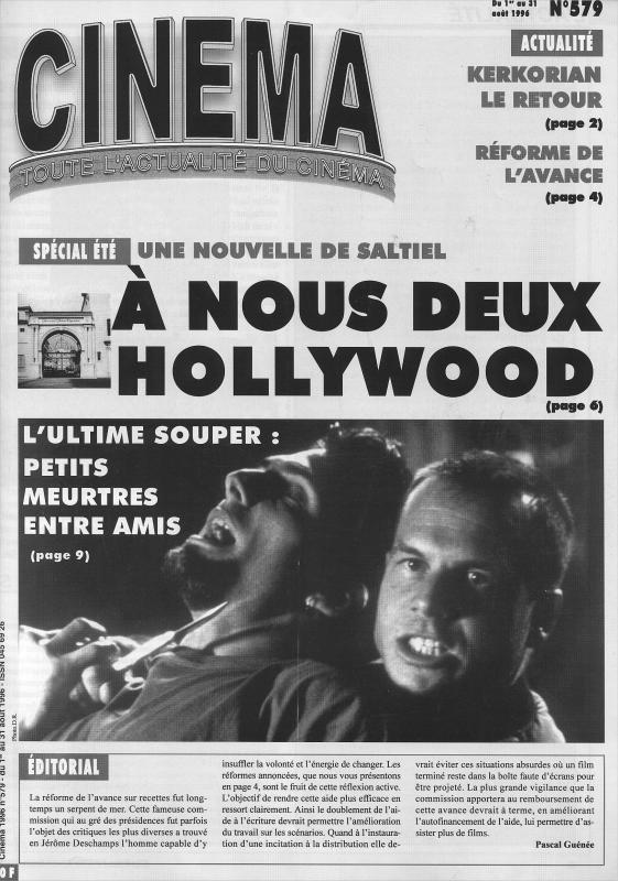CINEMA (50s-90s Fr) magazine side cover Issue 579  1996