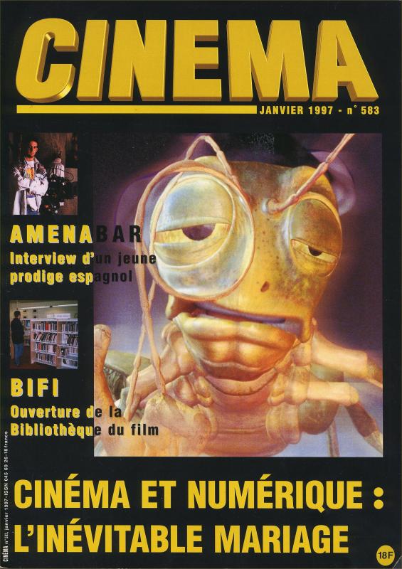 CINEMA (50s-90s Fr) magazine side cover Issue 583  1997