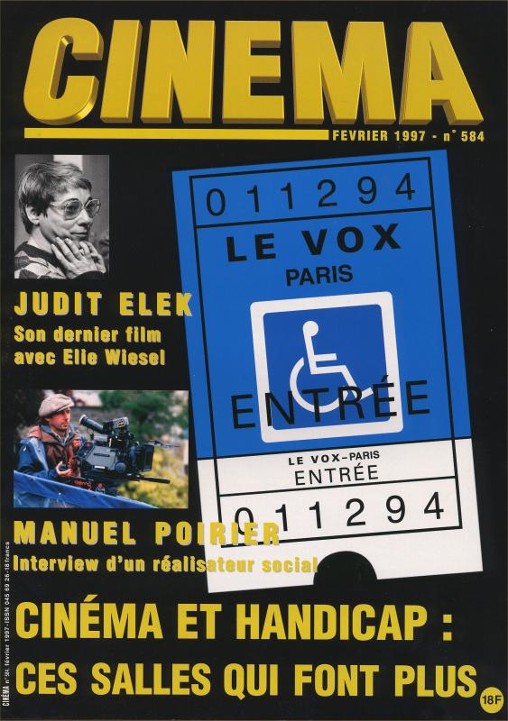 CINEMA (50s-90s Fr) magazine side cover Issue 584  1997