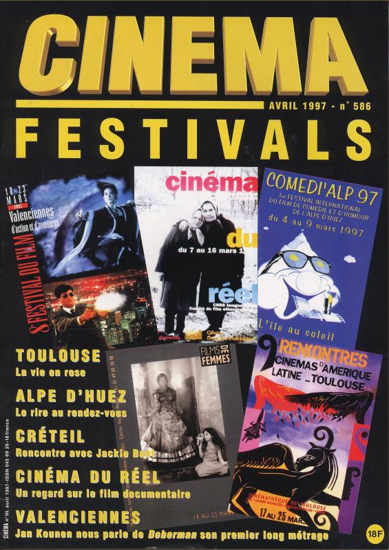 CINEMA (50s-90s Fr) magazine side cover Issue 586  1997