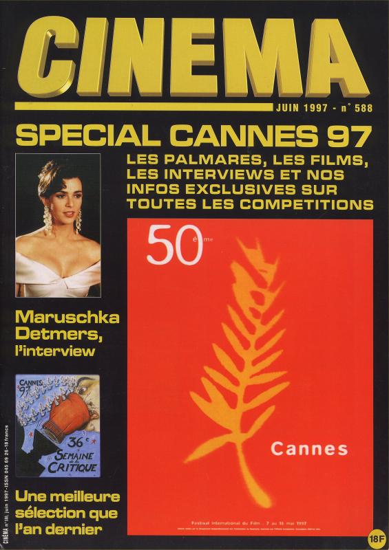 CINEMA (50s-90s Fr) magazine side cover Issue 588  1997