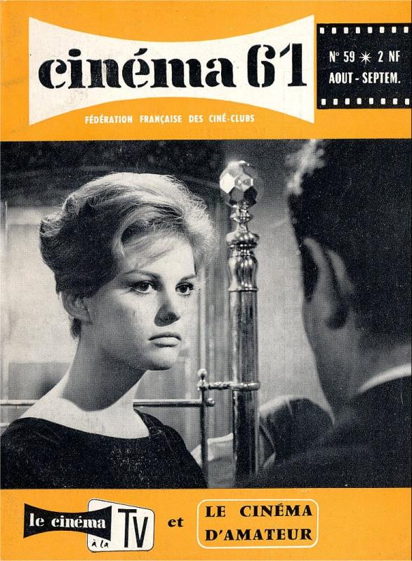 CINEMA (50s-90s Fr) magazine side cover Issue 59  1961
