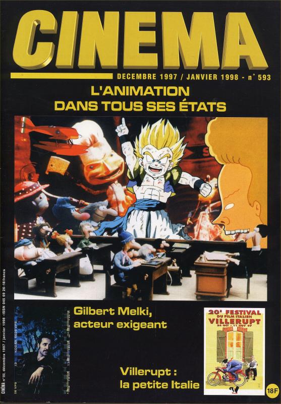 CINEMA (50s-90s Fr) magazine side cover Issue 593  1997