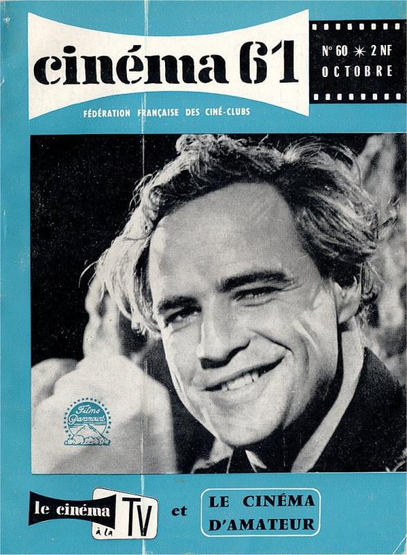 CINEMA (50s-90s Fr) magazine side cover Issue 60  1961