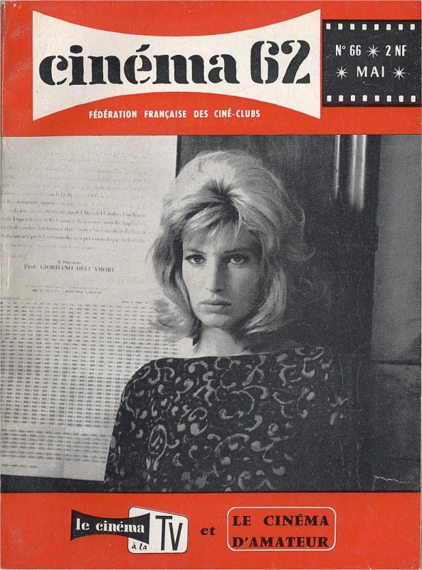 CINEMA (50s-90s Fr) magazine side cover Issue 66  1962