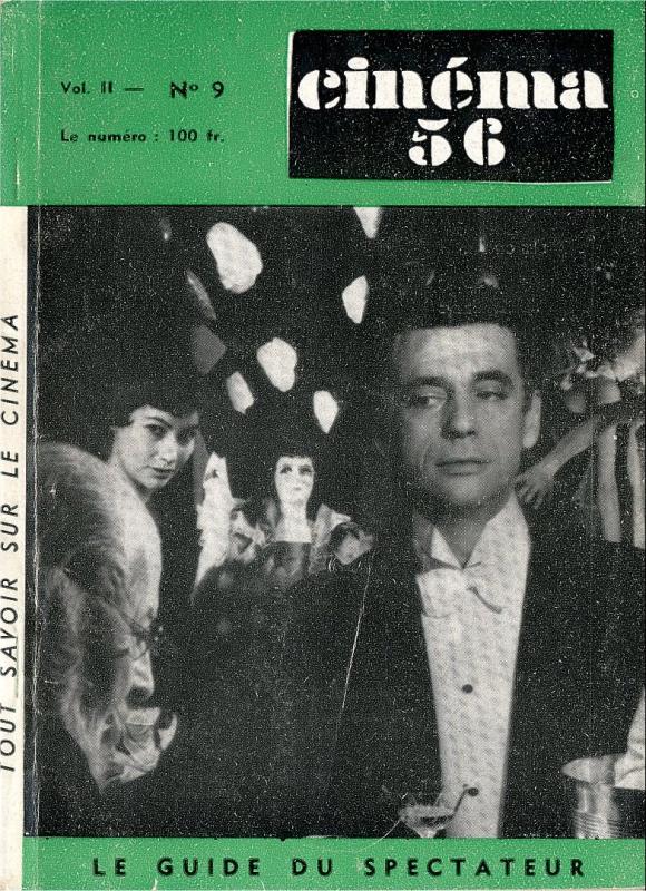 CINEMA (50s-90s Fr) magazine side cover Issue 9  1956