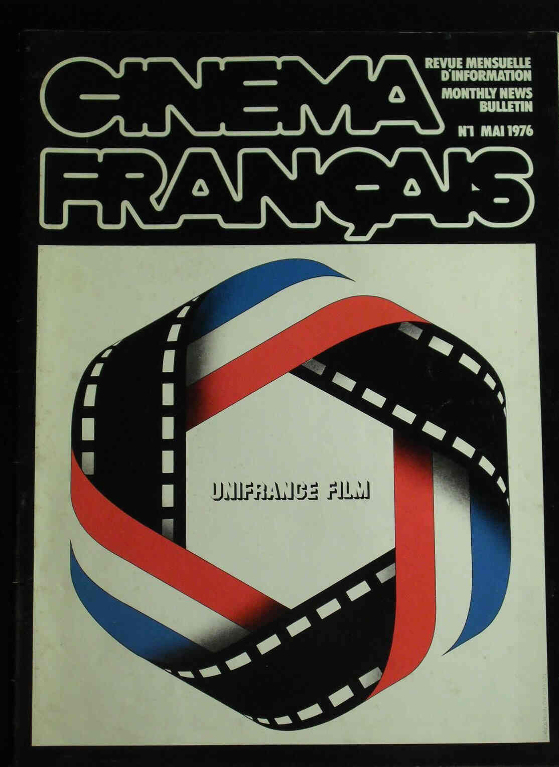 CINEMA FRANCAIS magazine side cover Issue 1 May 1976