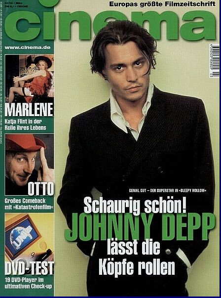 CINEMA (De) magazine side cover Issue 262 March 2000