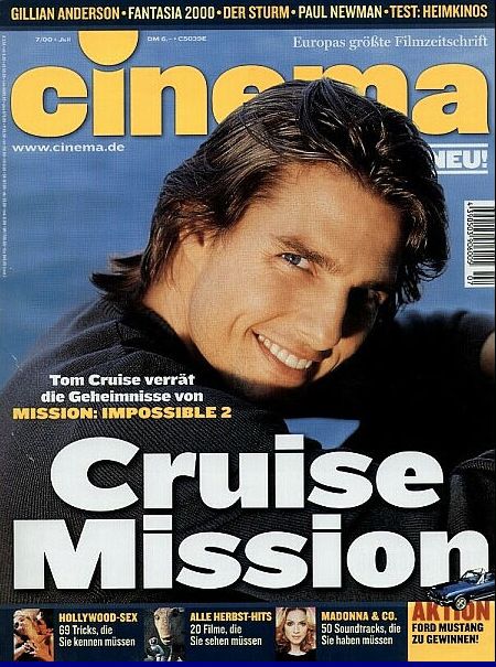 CINEMA (De) magazine side cover Issue 266 July 2000