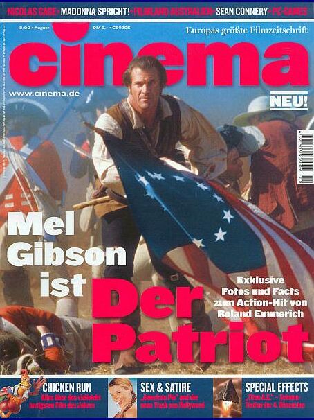 CINEMA (De) magazine side cover Issue 267 August 2000