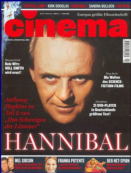 CINEMA (De) magazine side cover Issue 273 February 2001