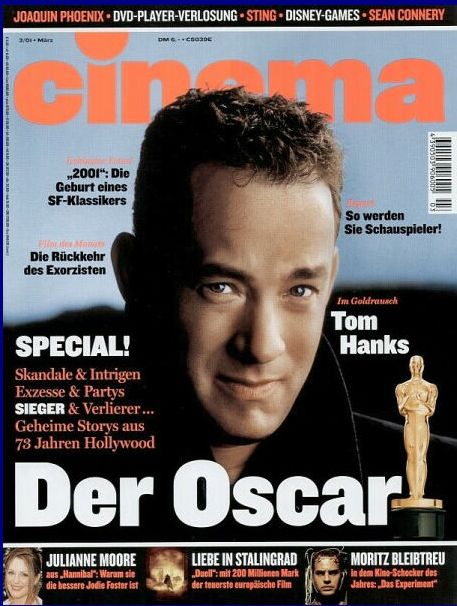 CINEMA (De) magazine side cover Issue 274 March 2001