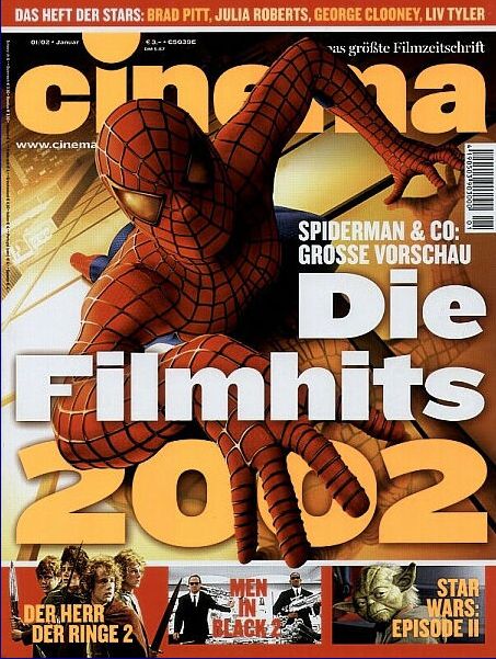 CINEMA (De) magazine side cover Issue 284 January 2002