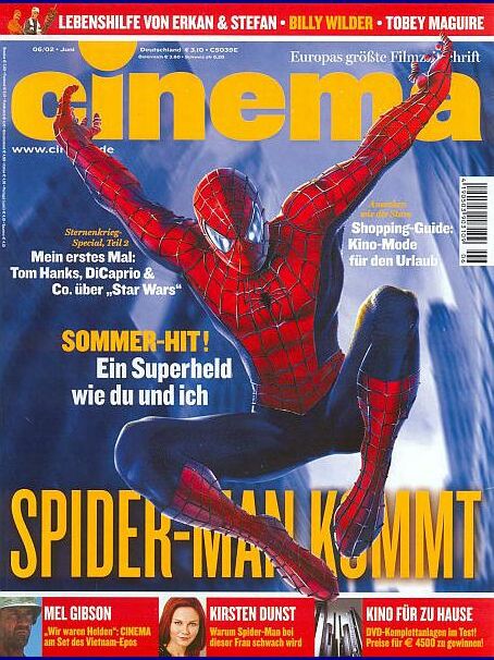 CINEMA (De) magazine side cover Issue 289 June 2002