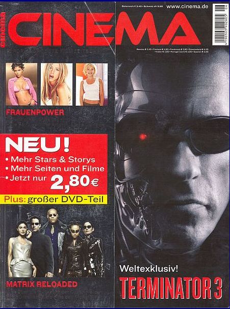 CINEMA (De) magazine side cover Issue 301 June 2003