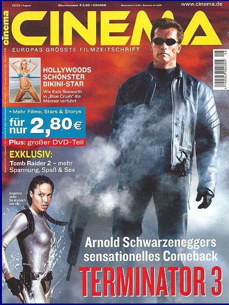 CINEMA (De) magazine side cover Issue 303 August 2003