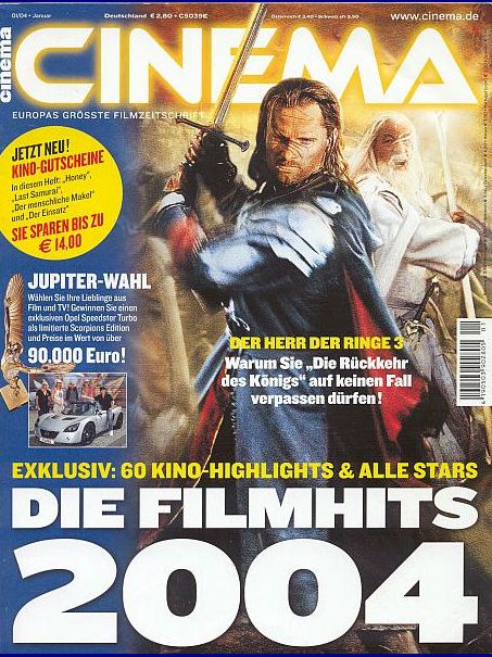 CINEMA (De) magazine side cover Issue 308 January 2004