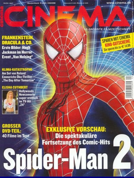 CINEMA (De) magazine side cover Issue 311 April 2004