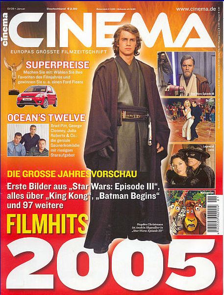 CINEMA (De) magazine side cover Issue 320 January 2005