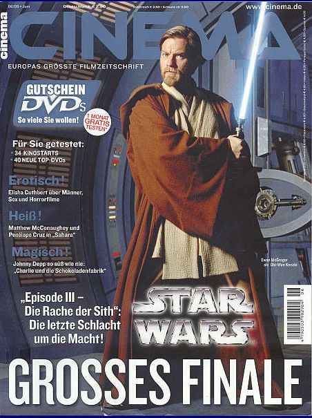 CINEMA (De) magazine side cover Issue 325 June 2005