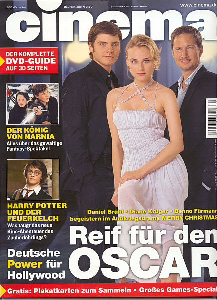 CINEMA (De) magazine side cover Issue 331 December 2005