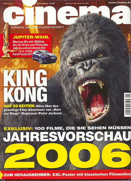 CINEMA (De) magazine side cover Issue 332 January 2006