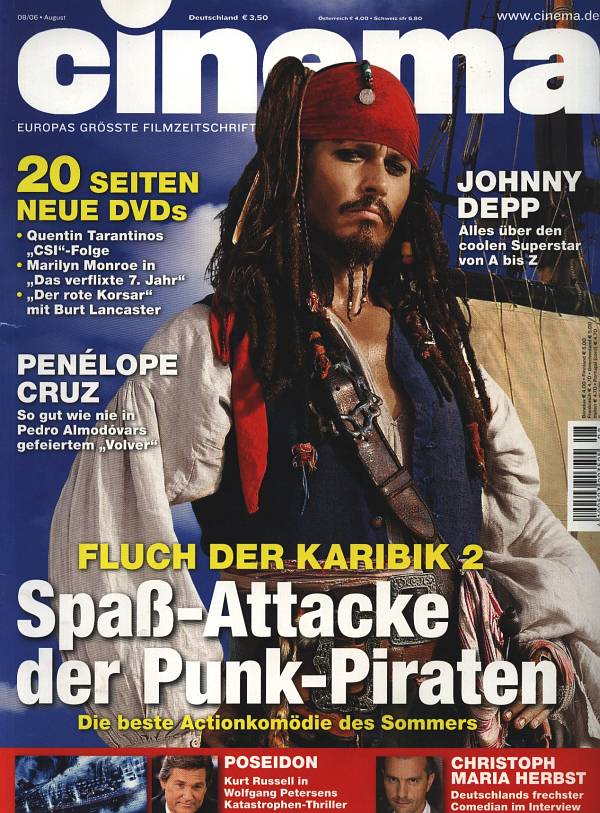 CINEMA (De) magazine side cover Issue 339 August 2006