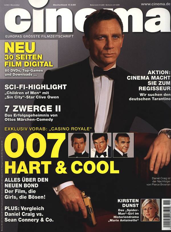 CINEMA (De) magazine side cover Issue 342 November 2006