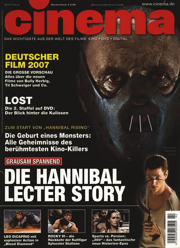 CINEMA (De) magazine side cover Issue 345 February 2007