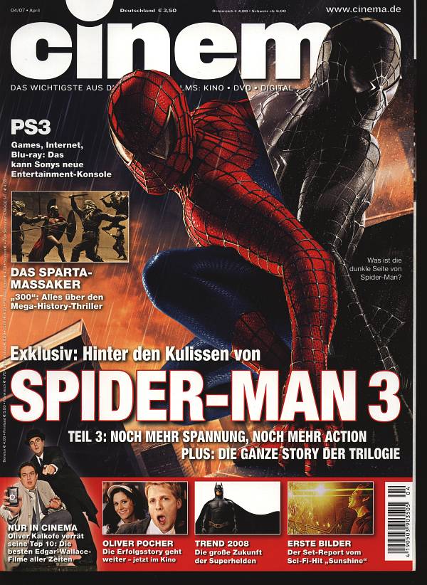 CINEMA (De) magazine side cover Issue 347 April 2007