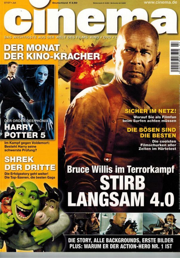 CINEMA (De) magazine side cover Issue 350 July 2007