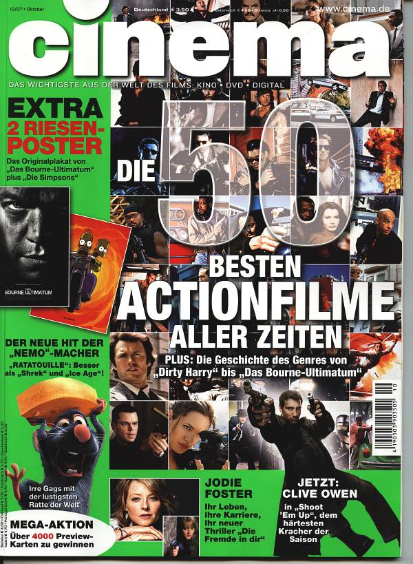 CINEMA (De) magazine side cover Issue 353 October 2007