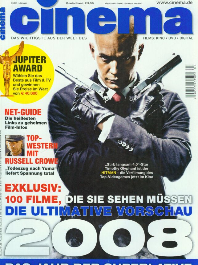 CINEMA (De) magazine side cover Issue 356 January 2008