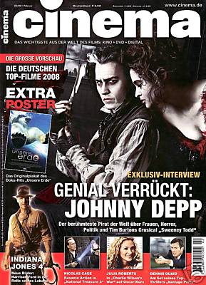 CINEMA (De) magazine side cover Issue 357 February 2008