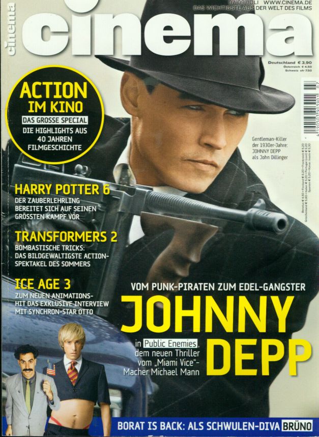 CINEMA (De) magazine side cover Issue 374 July 2009