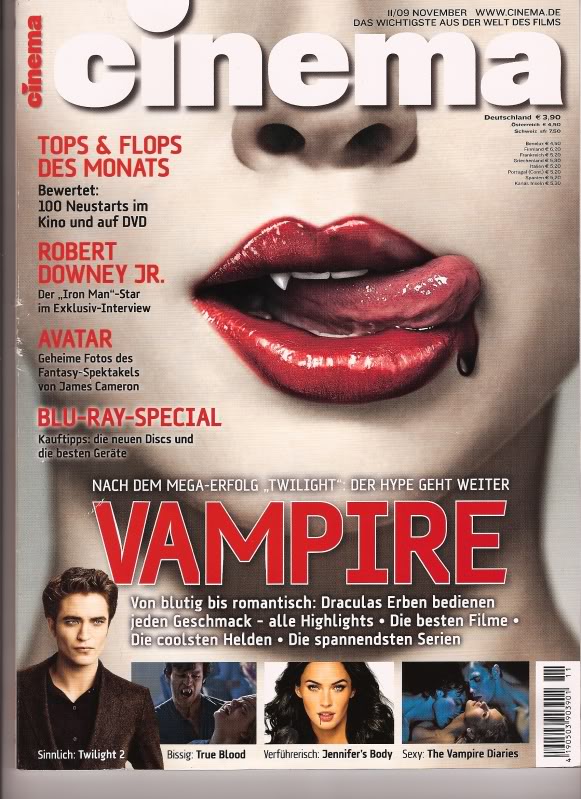 CINEMA (De) magazine side cover Issue 378 November 2009