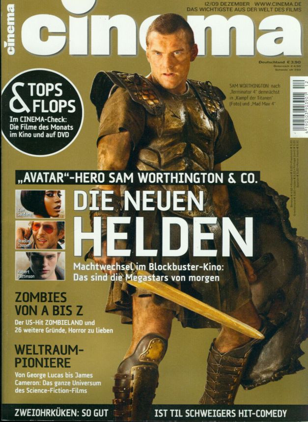 CINEMA (De) magazine side cover Issue 379 December 2009