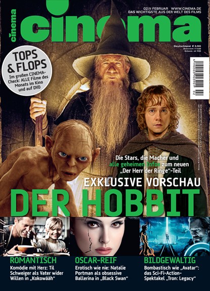 CINEMA (De) magazine side cover Issue 393 February 2011