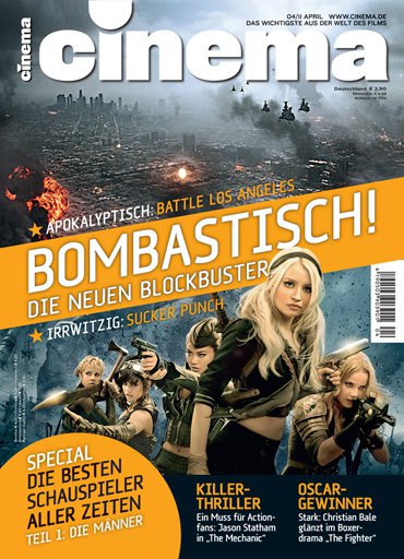 CINEMA (De) magazine side cover Issue 395 April 2011