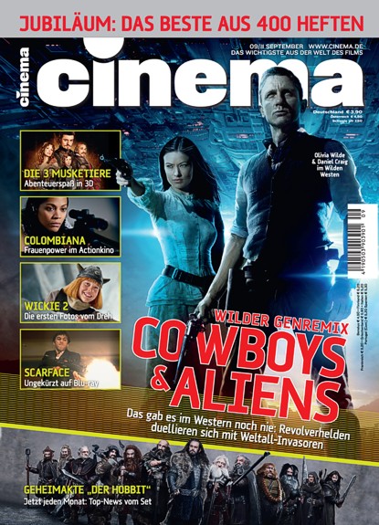 CINEMA (De) magazine side cover Issue 400 September 2011