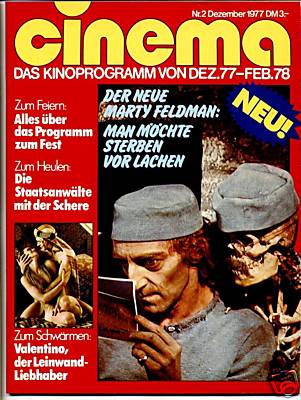 CINEMA (De) magazine side cover Issue 2 December 1977