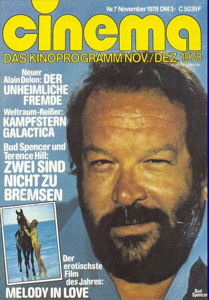 CINEMA (De) magazine side cover Issue 7 November/December 1978