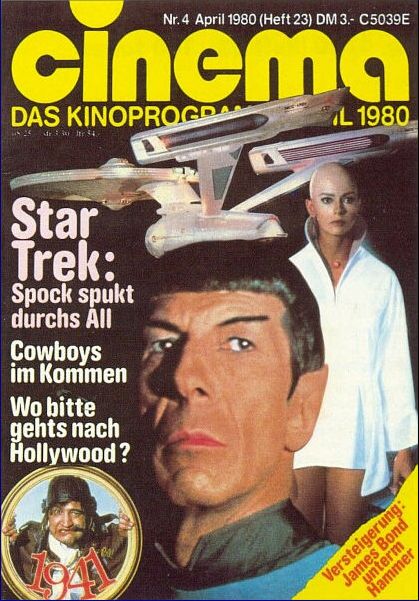 CINEMA (De) magazine side cover Issue 23 April 1980