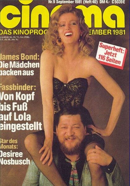 CINEMA (De) magazine side cover Issue 40 September 1981