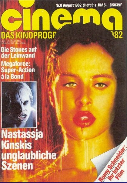 CINEMA (De) magazine side cover Issue 51 August 1982